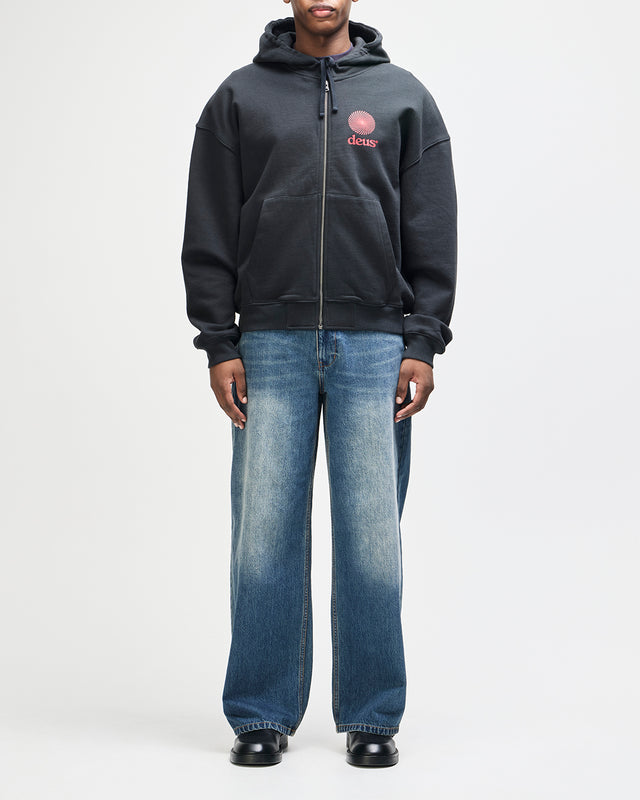 Strata Zip Hoodie - Black, view 5