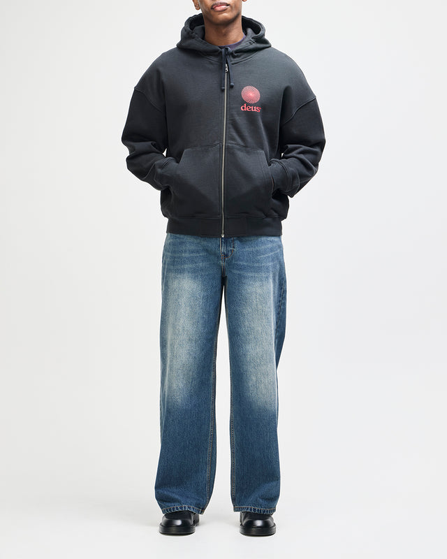 Strata Zip Hoodie - Black, view 10