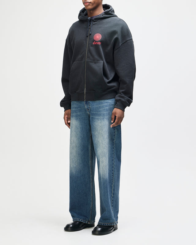 Strata Zip Hoodie - Black, view 9
