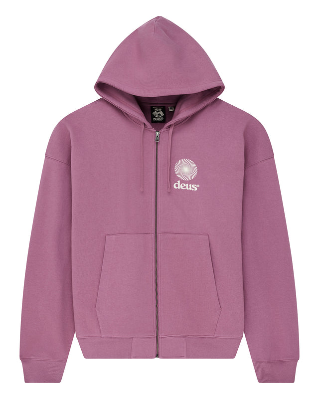 Strata Zip Hoodie - Red Violet, view 3