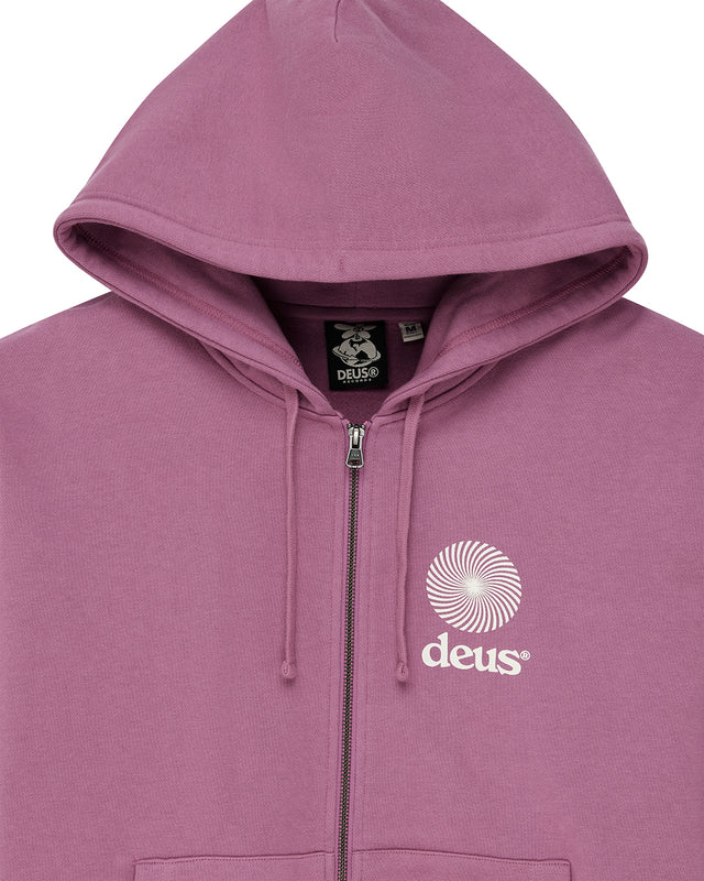 Strata Zip Hoodie - Red Violet, view 8