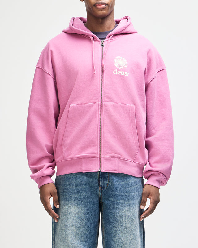 Strata Zip Hoodie - Red Violet, view 1