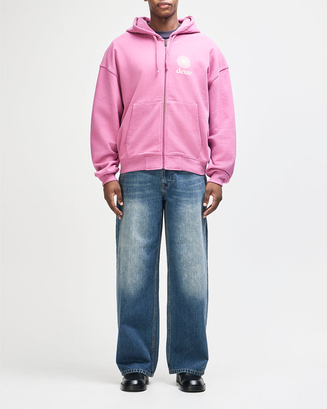 Strata Zip Hoodie - Red Violet, view 5