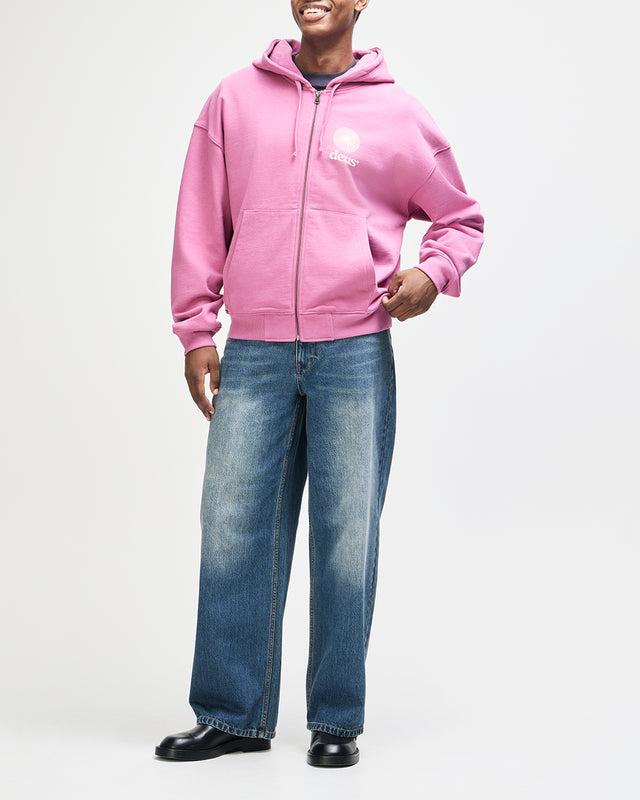 Strata Zip Hoodie - Red Violet, view 10