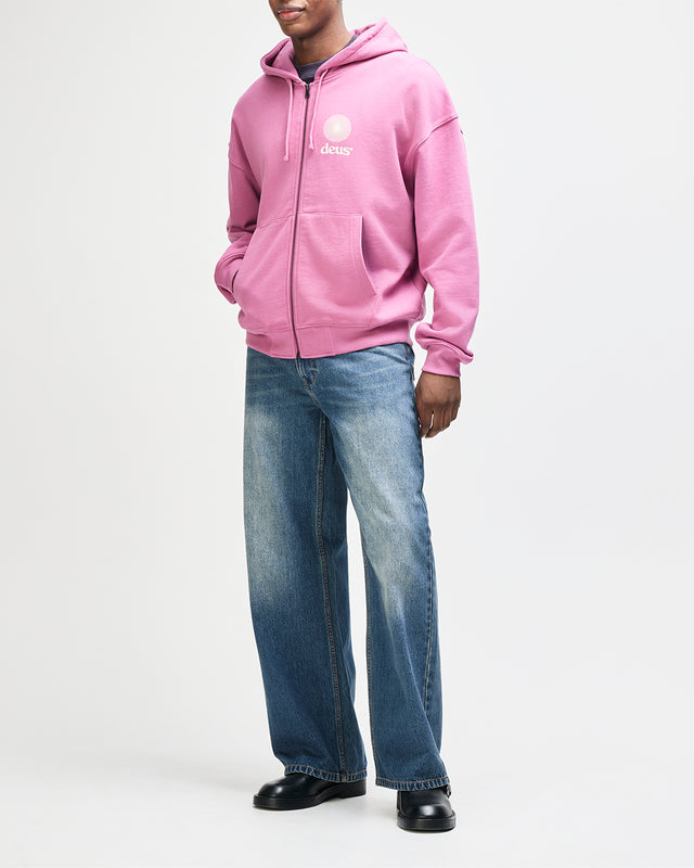 Strata Zip Hoodie - Red Violet, view 6