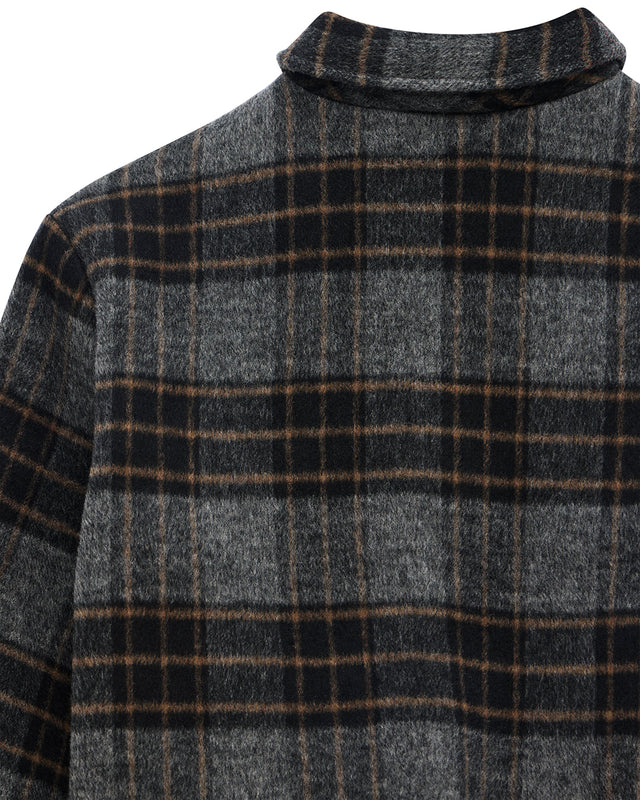 Lost World Wool Blend Bomber - Phantom Grey Check, view 13