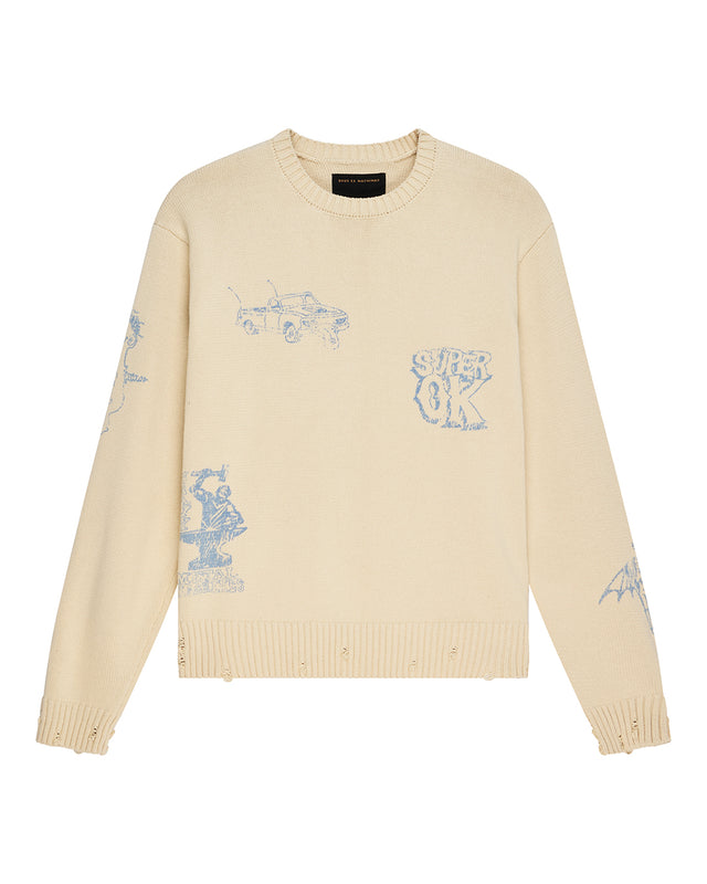 Everywhere Knit - Cream-Chambray, view 3