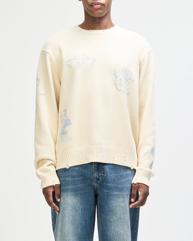 Everywhere Knit - Cream-Chambray, view 2