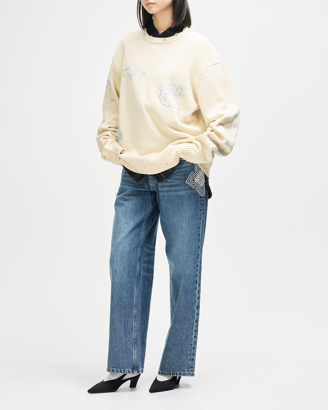 Everywhere Knit - Cream-Chambray, view 7