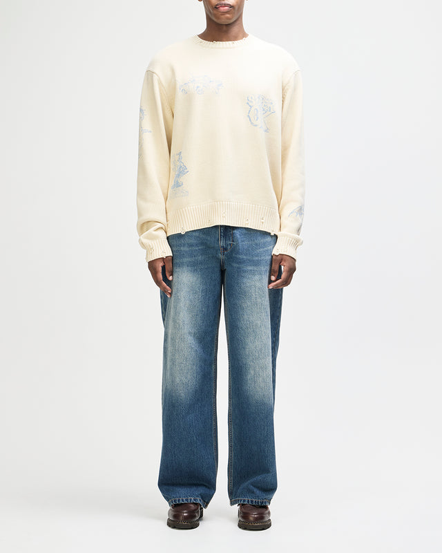 Everywhere Knit - Cream-Chambray, view 16