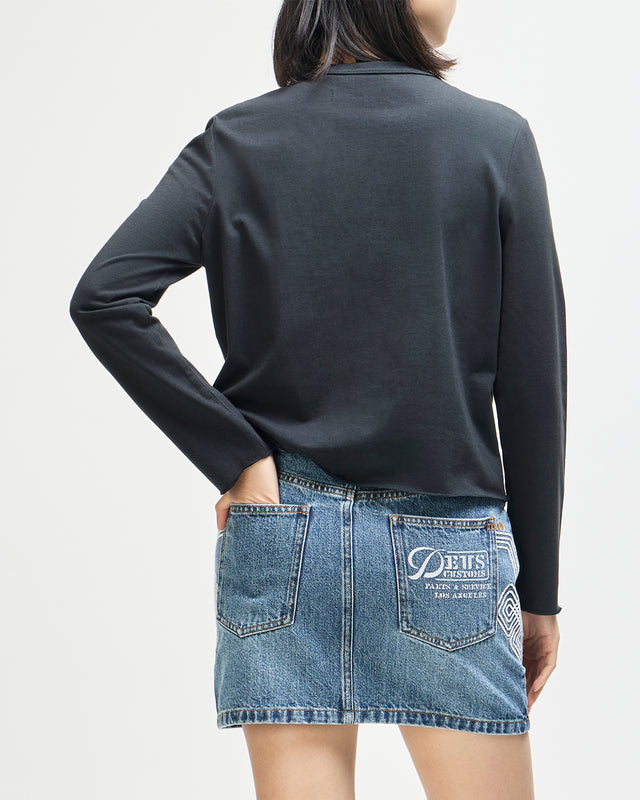 Stoppa Lace-Up Top - Black, view 2