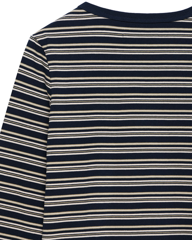Stoppa Lace-Up Top - Navy Stripe, view 8