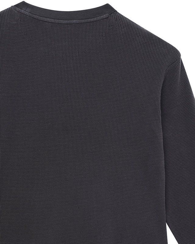 Washed Waffle LS Top - Anthracite Grey, view 8