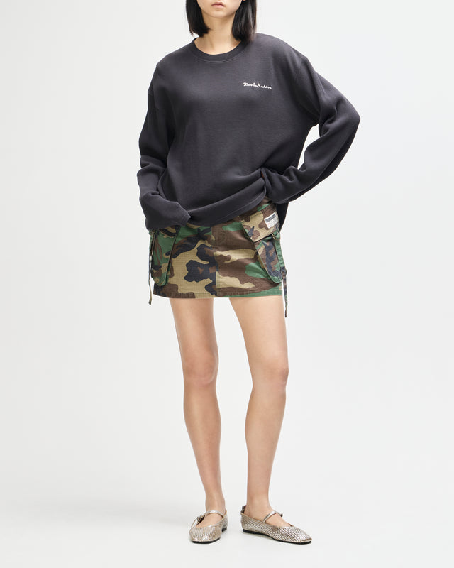 Washed Waffle LS Top - Anthracite Grey, view 10