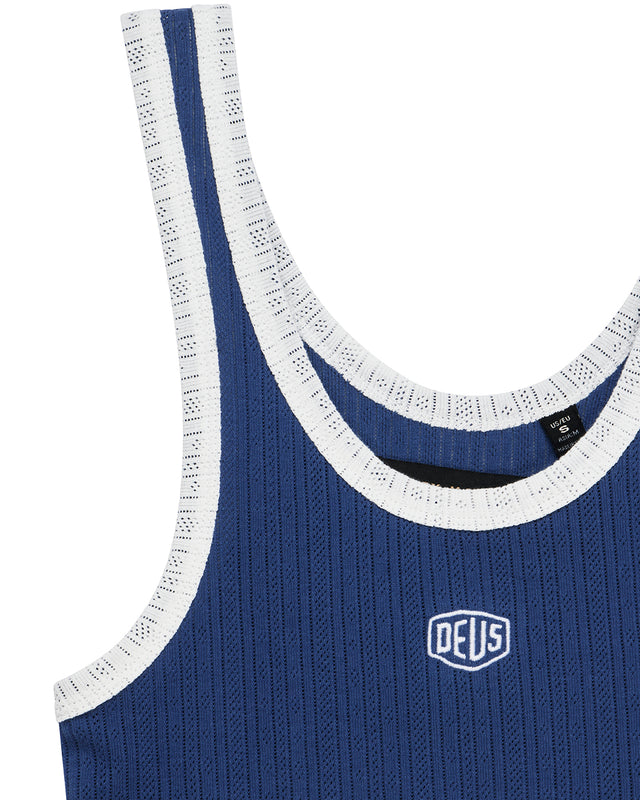 June Pointelle Shield Tank - Pageant Blue, view 8