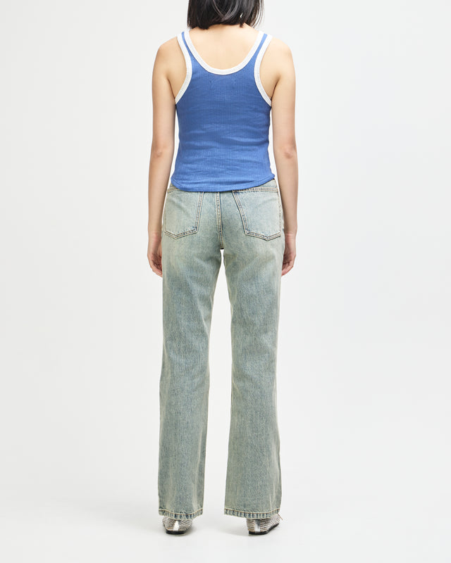 June Pointelle Shield Tank - Pageant Blue, view 7