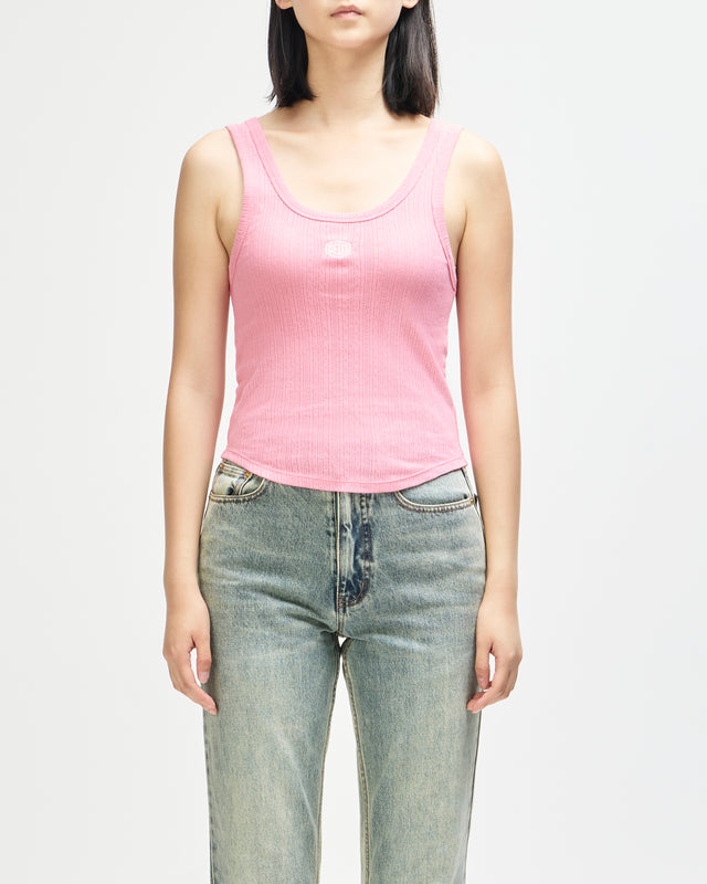 June Pointelle Shield Tank - Prism Pink, view 1