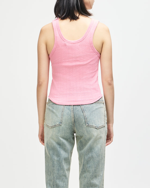June Pointelle Shield Tank - Prism Pink, view 2