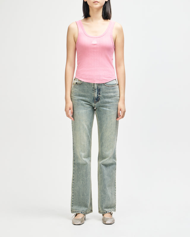 June Pointelle Shield Tank - Prism Pink, view 5