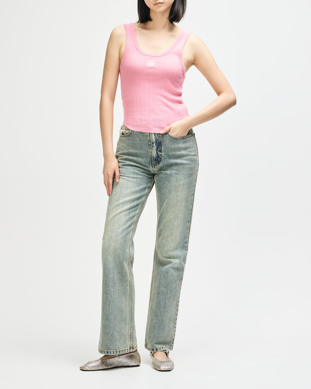 June Pointelle Shield Tank - Prism Pink, view 9