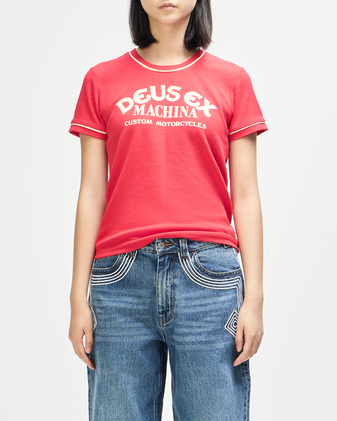 T-Shirts | Deus Ex Machina | Lost World Tee - Poinsettia Red