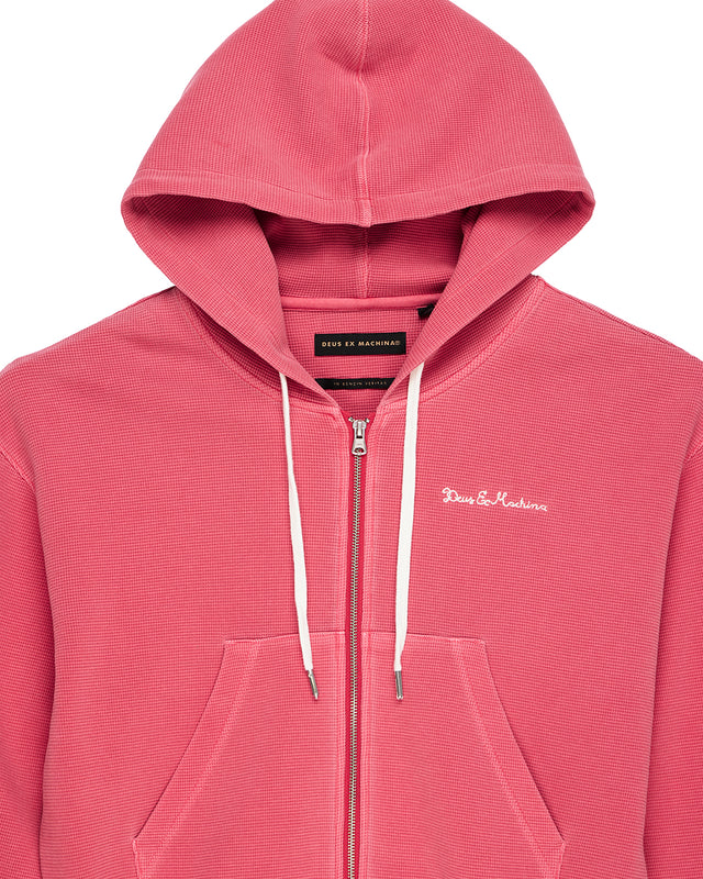 Waffle Hoodie - Poinsettia Red, view 7