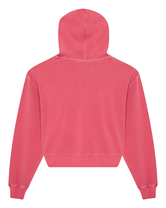 Waffle Hoodie - Poinsettia Red, view 4