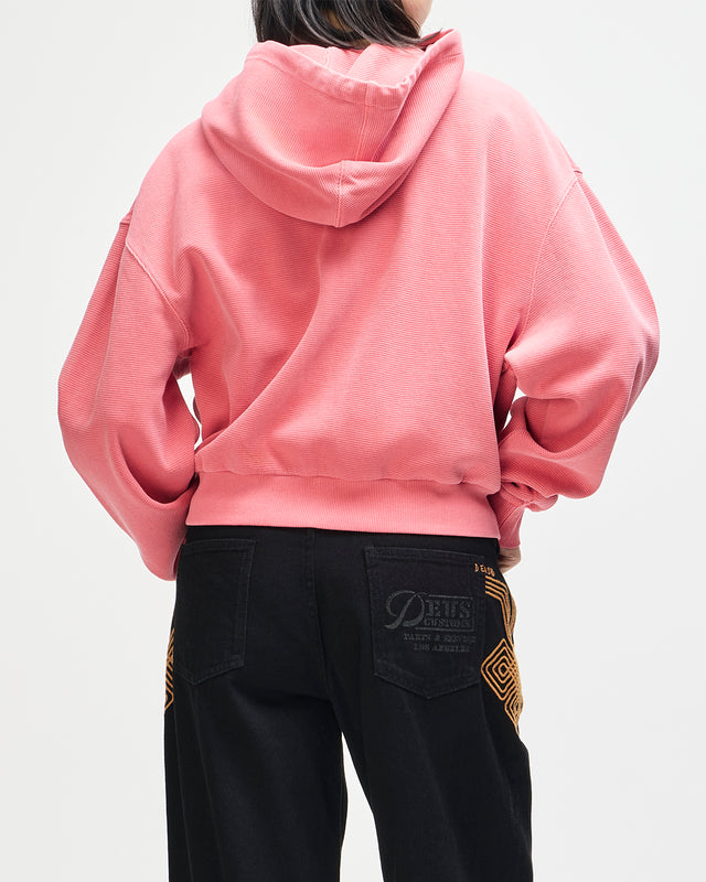 Waffle Hoodie - Poinsettia Red, view 2