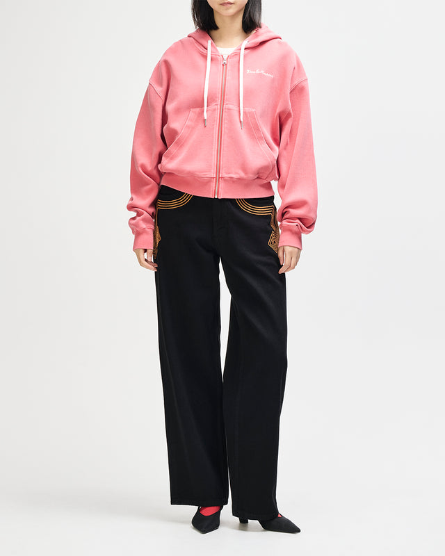 Waffle Hoodie - Poinsettia Red, view 10