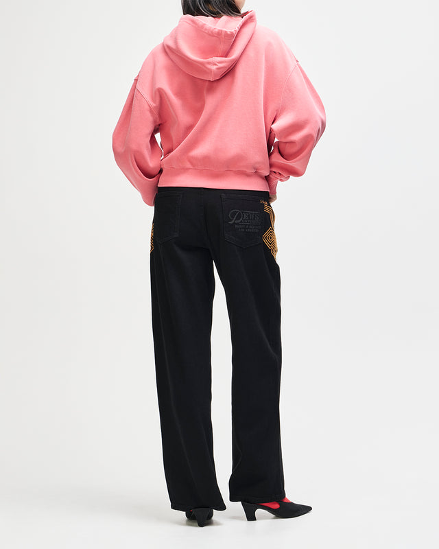 Waffle Hoodie - Poinsettia Red, view 6