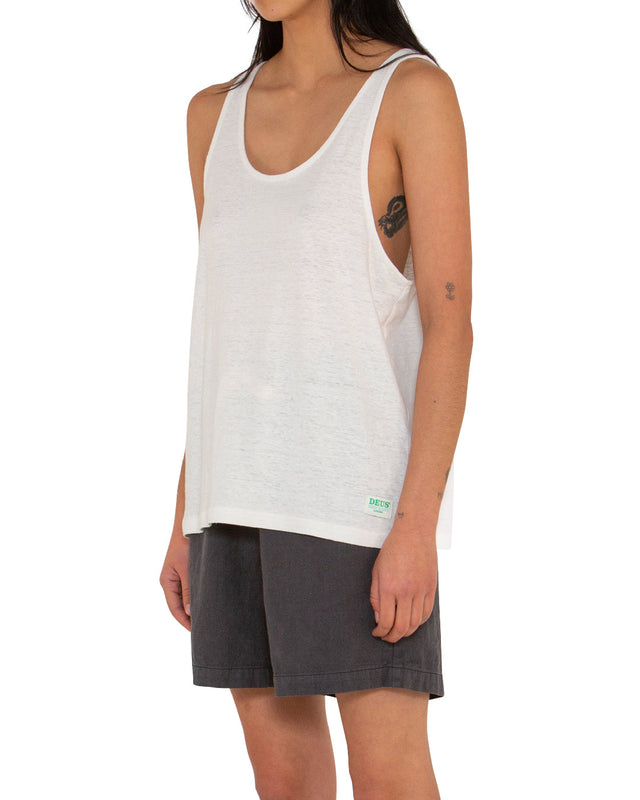 Waverley Tank (Oversized Fit) - Dirty White