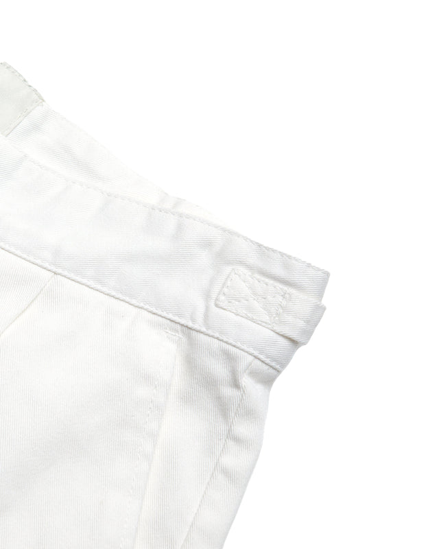 Pauline Pleat Short (Relaxed Fit) - Bleached White