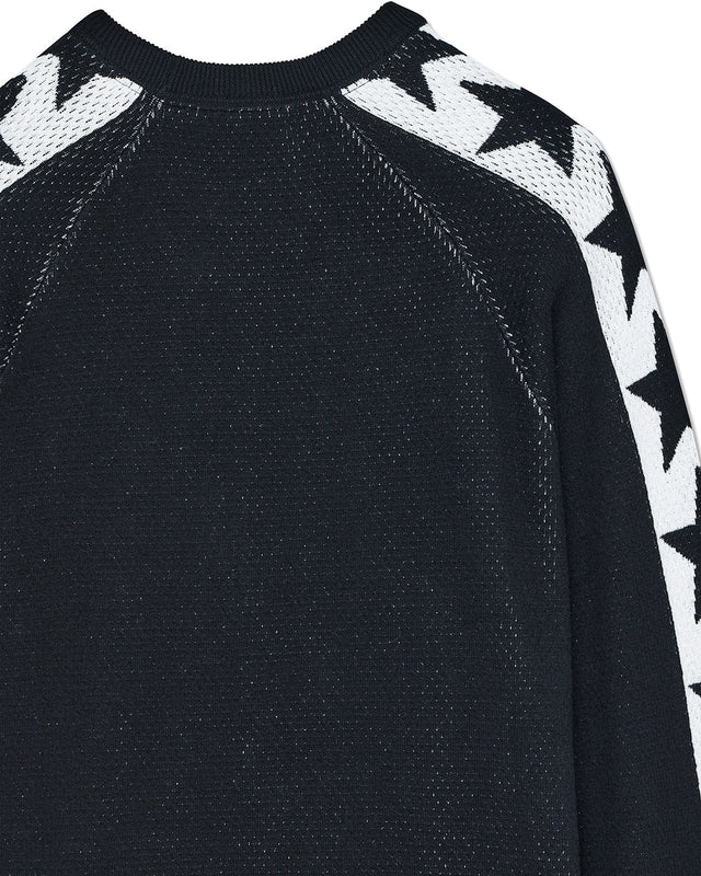 Icon Mesh Knit Top - Black