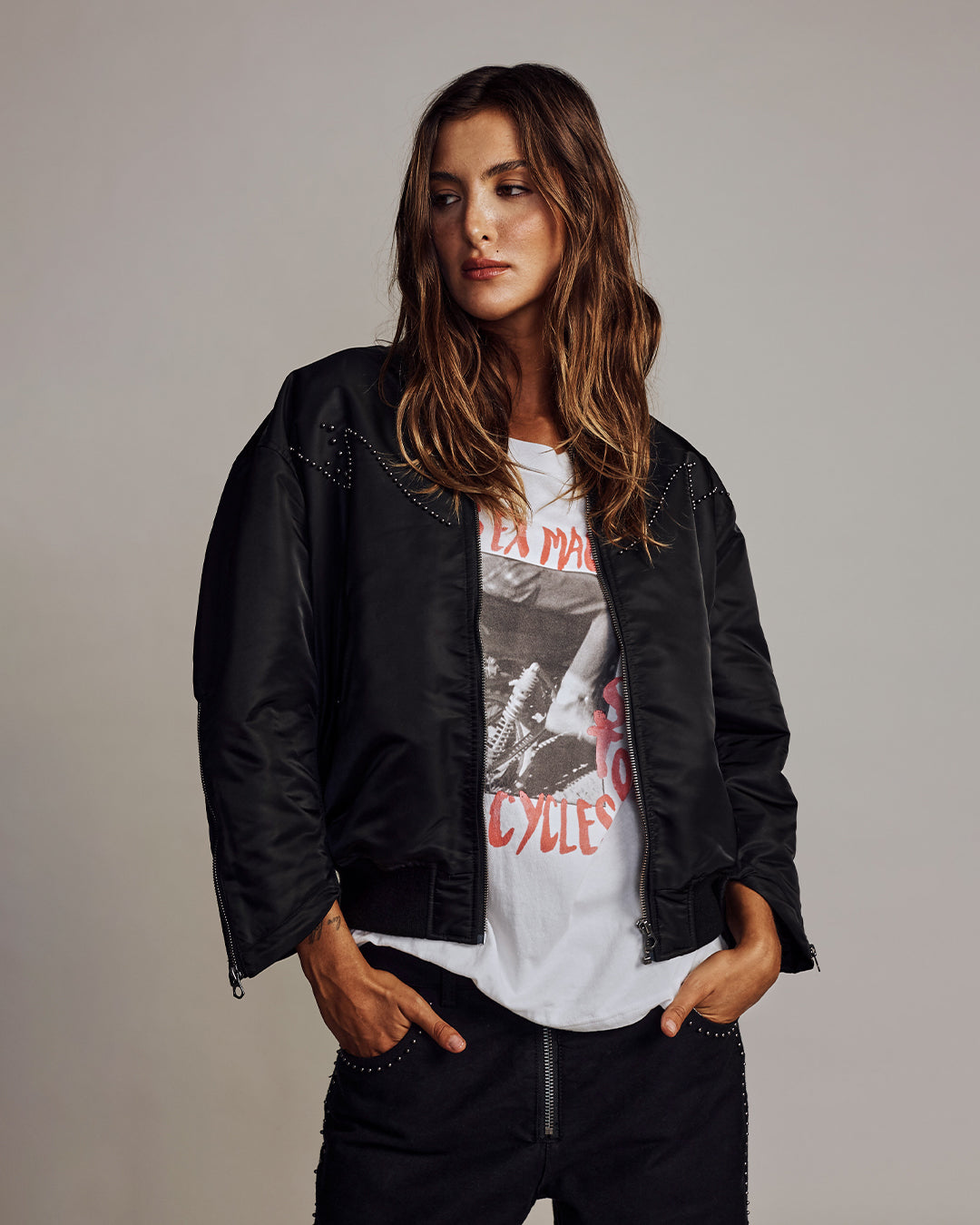 Womens Jackets | Deus Ex Machina | Sunset Bomber - Black – Deus Ex
