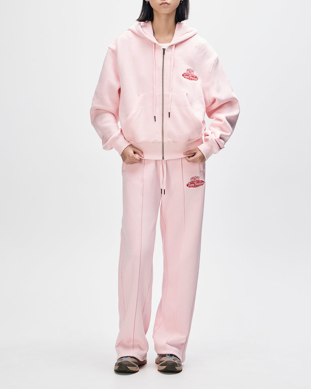 Womens Fleece | Deus Ex Machina | Queens Hoodie - Veiled Pink