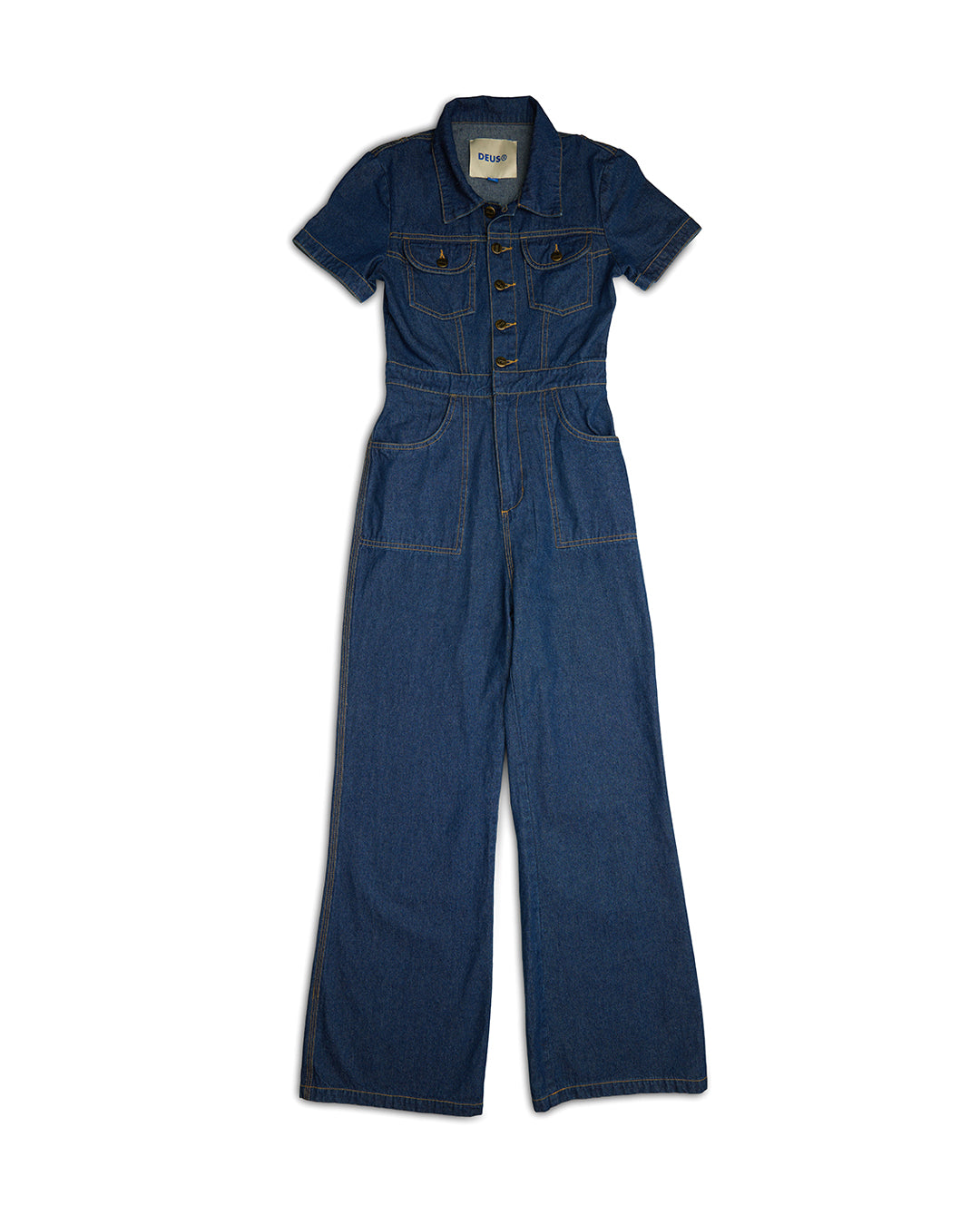 Womens Pants | Deus Ex Machina | Beatnik Overall Vintage Blue