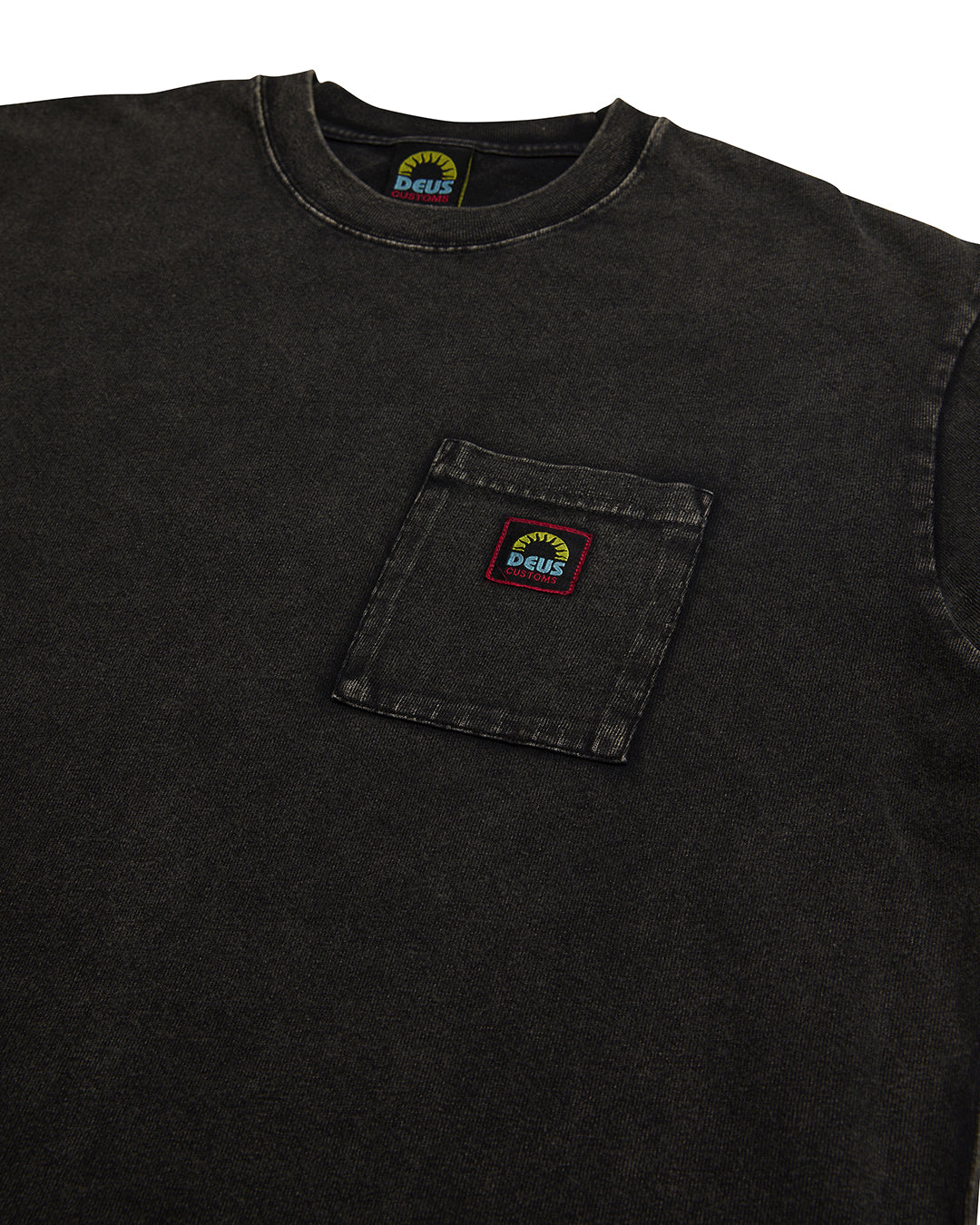 Tees | Deus Ex Machina | Acid Pocket Tee Anthracite – Deus Ex