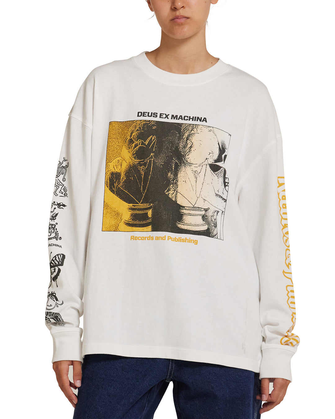 Divine Spark Long Sleeve Tee - Vintage White