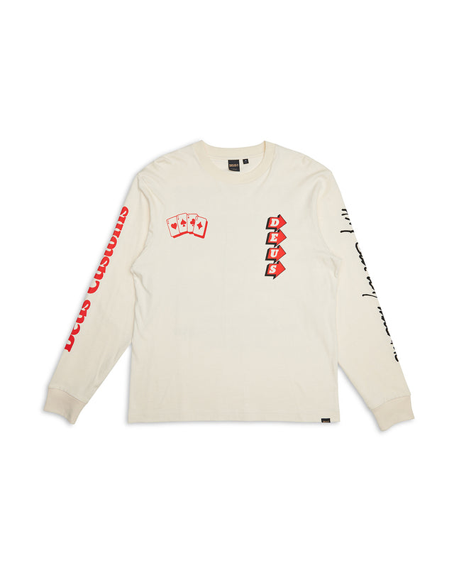 Way Off Long Sleeve Tee - Dirty White