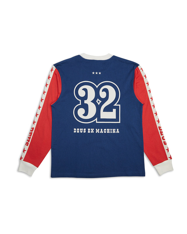 Round Up Long Sleeve Tee - Red-Blue