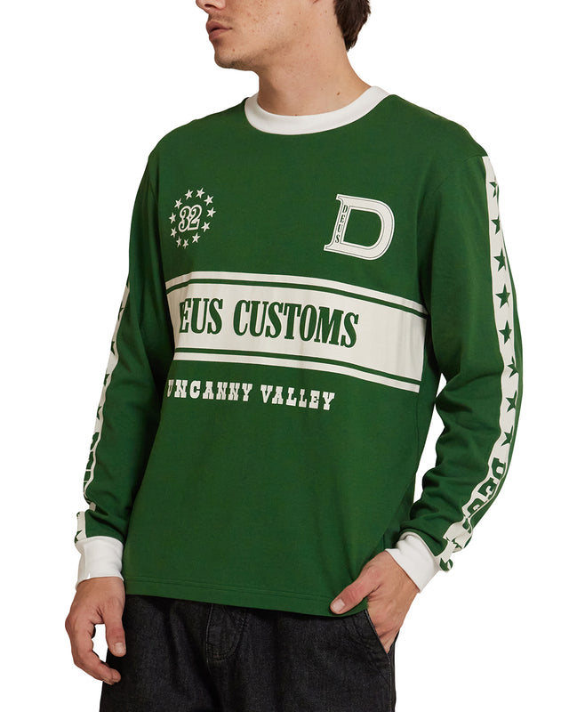 Round Up Long Sleeve Tee - Hillside Green