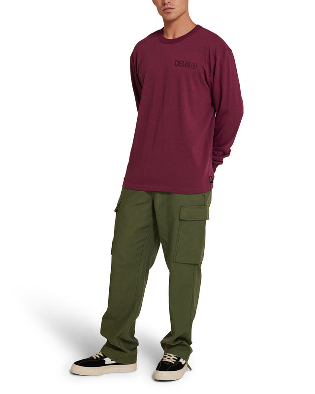 Beams Long Sleeve Cordura Tee - Rhodo