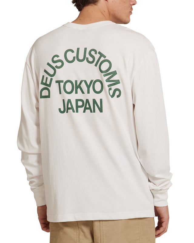 Beams Ls Cordura Tee - Vintage White