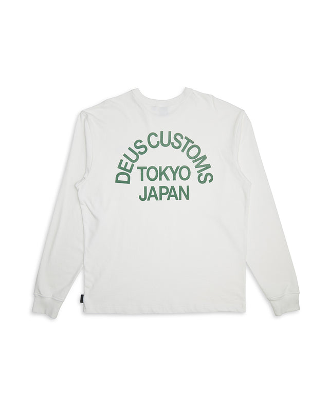 Beams Long Sleeve Cordura Tee - Vintage White