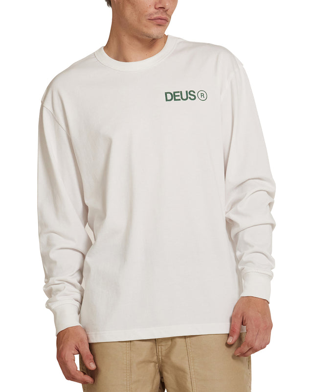 Beams Long Sleeve Cordura Tee - Vintage White