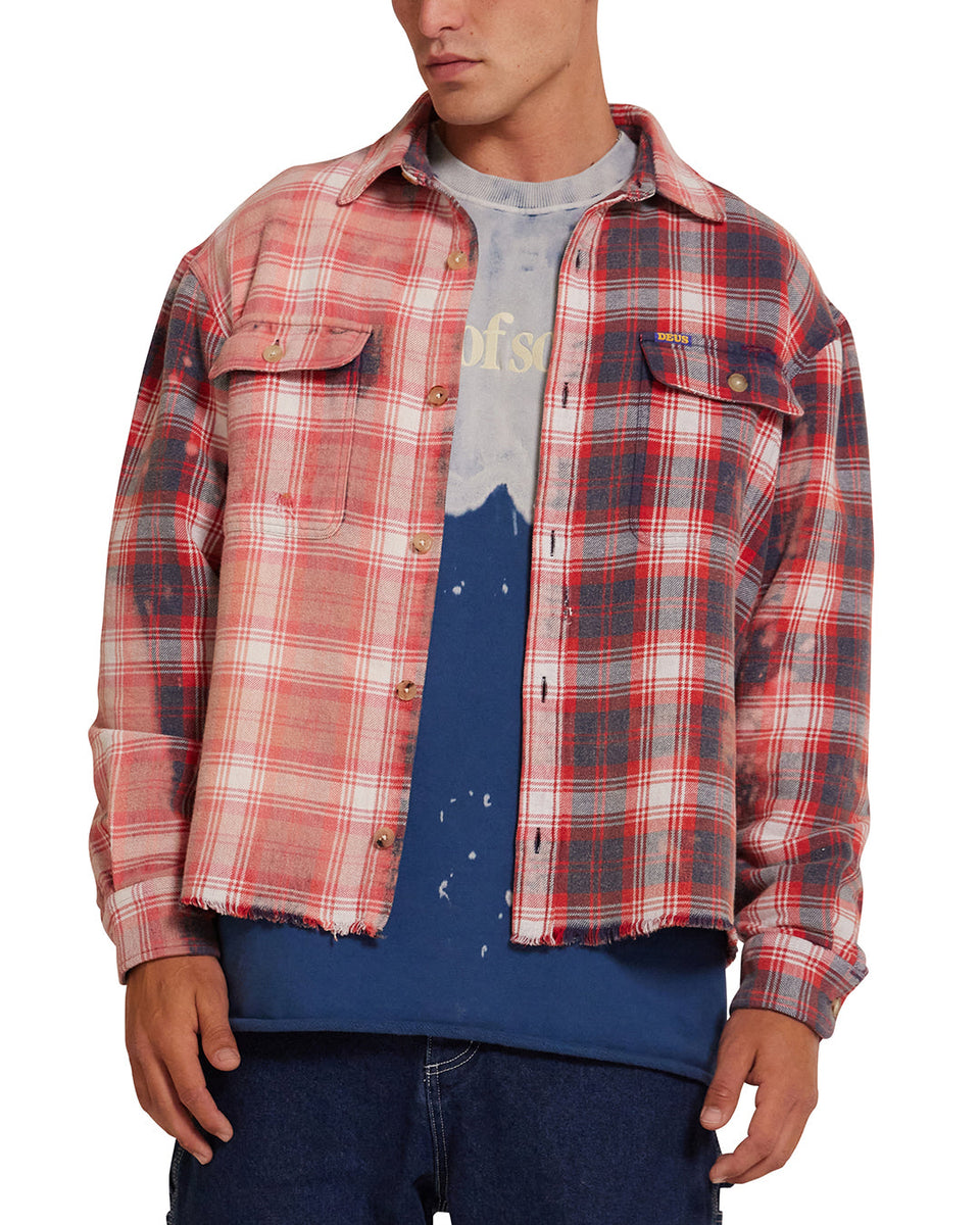 Shirts Deus Ex Machina Double Fantasy Shirt Red Check Deus Ex shirts-deus-ex-machina-double-fantasy-shirt-red-check-deus-ex