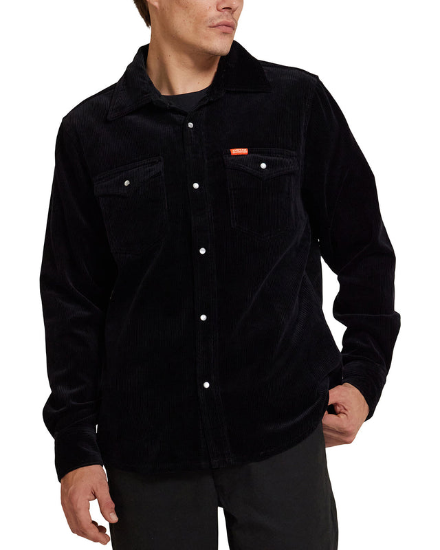 Western Cord Shirt - Black