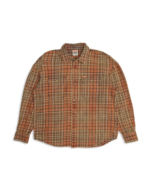 DMF245565.VacayCheckShirt.OrangeCheck