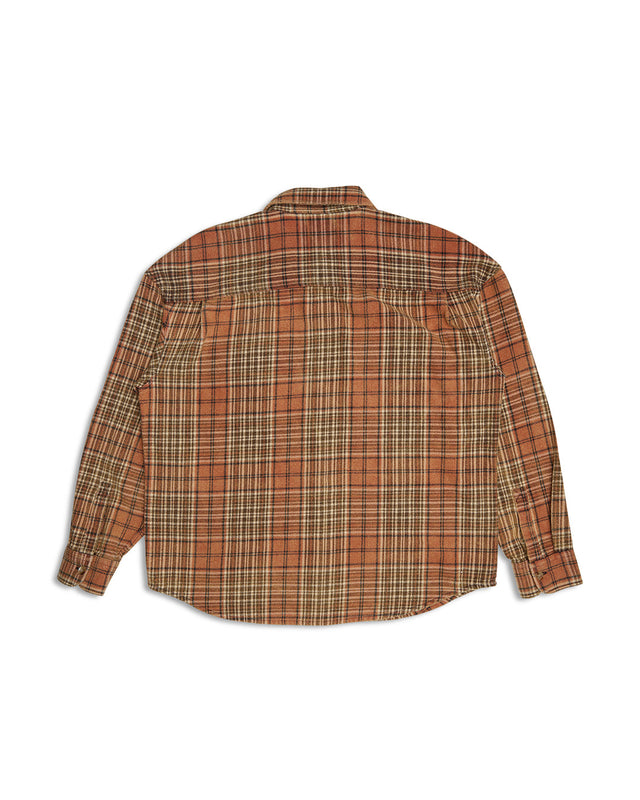 DMF245565.VacayCheckShirt.OrangeCheck