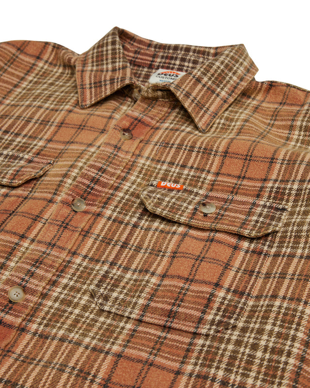 DMF245565.VacayCheckShirt.OrangeCheck